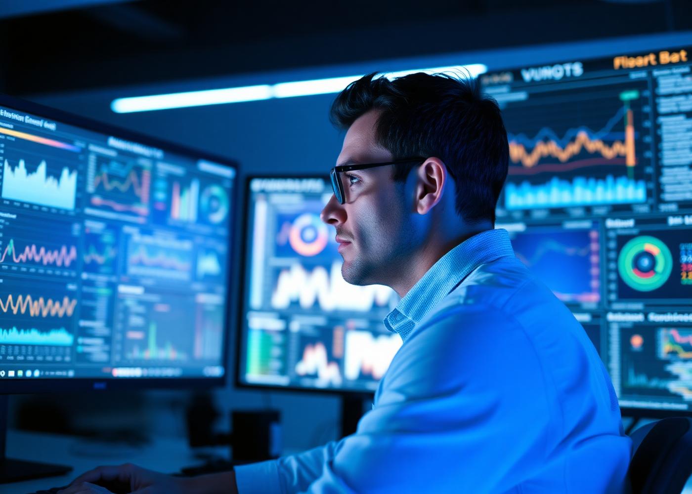 Data analyst at work