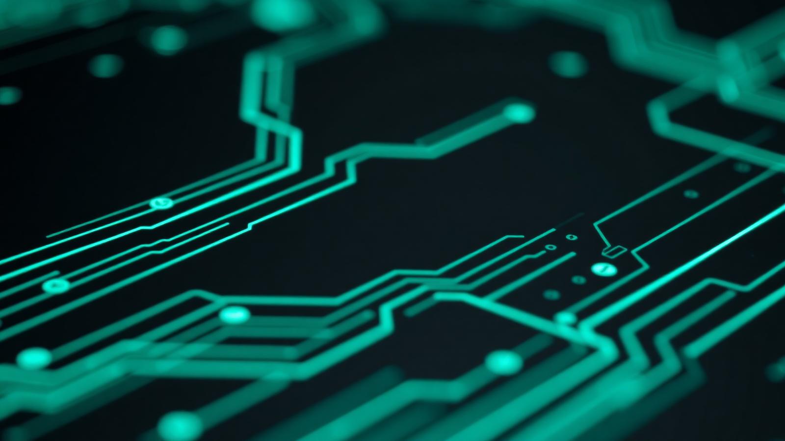 Glowing circuit board