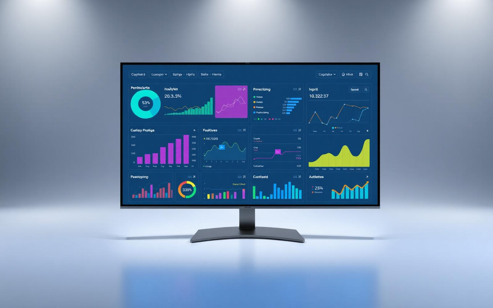Analytics dashboard with charts